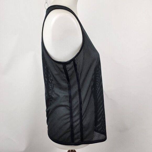 New Balance Black Mesh Breathable Running Tank Top WOMENS L - Picture 2 of 5